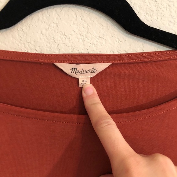 Madewell long sleeve, wide sleeves, burnt Orange - Picture 4 of 10